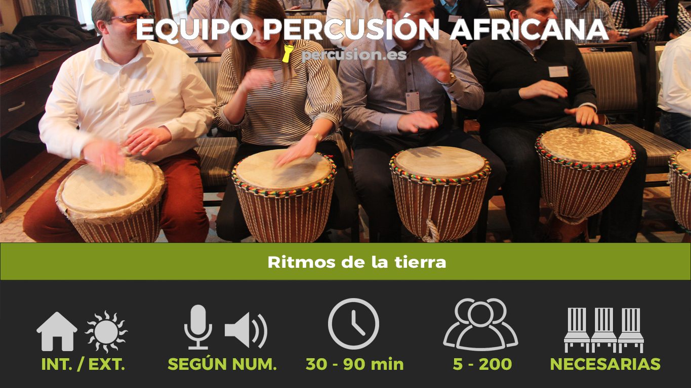 Team building de percusion africana con djembes
